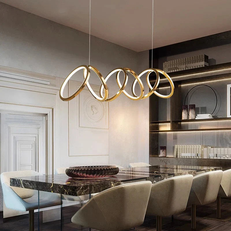 Afralia™ Modern LED Pendant Chandeliers for Living Room Dining Room Indoor Lighting
