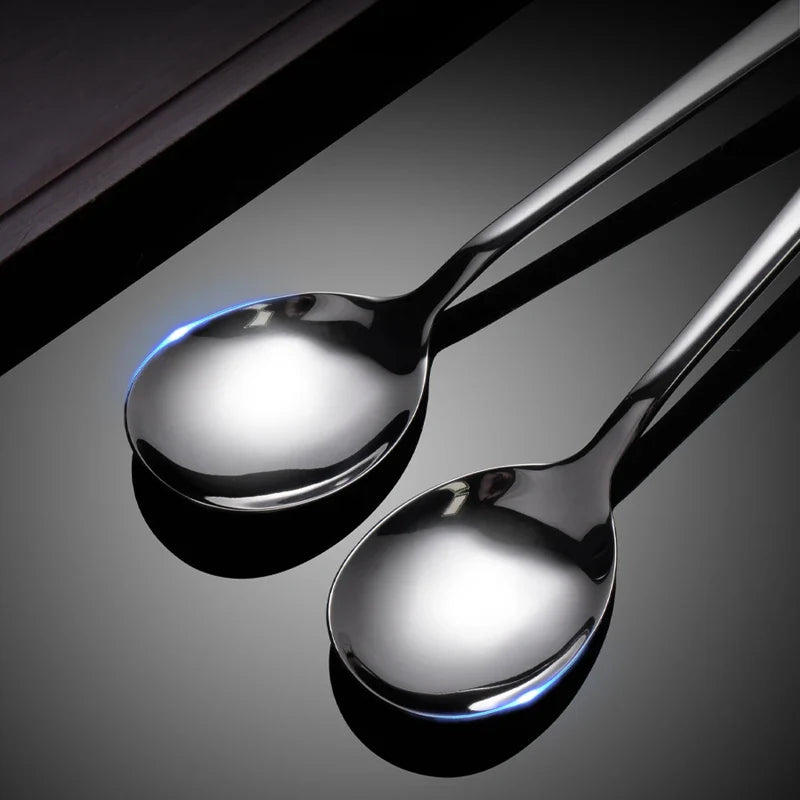 Afralia™ Stainless Steel Teaspoon Set: Elegant Kitchen Tableware for Dessert, Coffee - GIANXI Brand