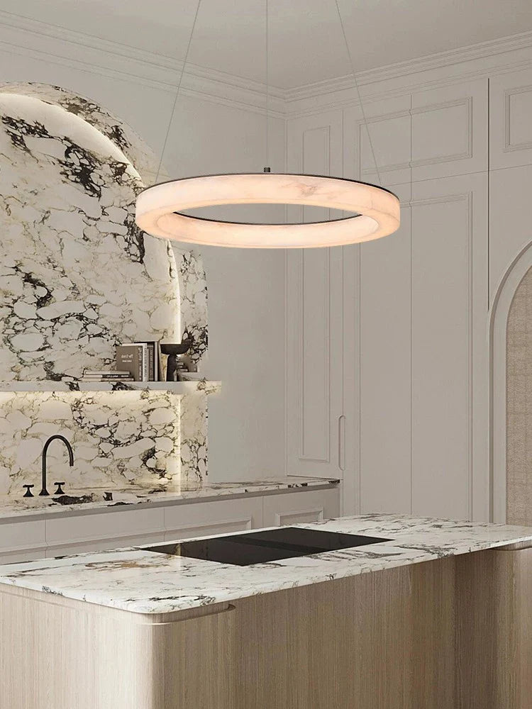Afralia™ Marble Ceiling Chandelier | Modern Minimalist Round Lustres | Real Luxury Décor