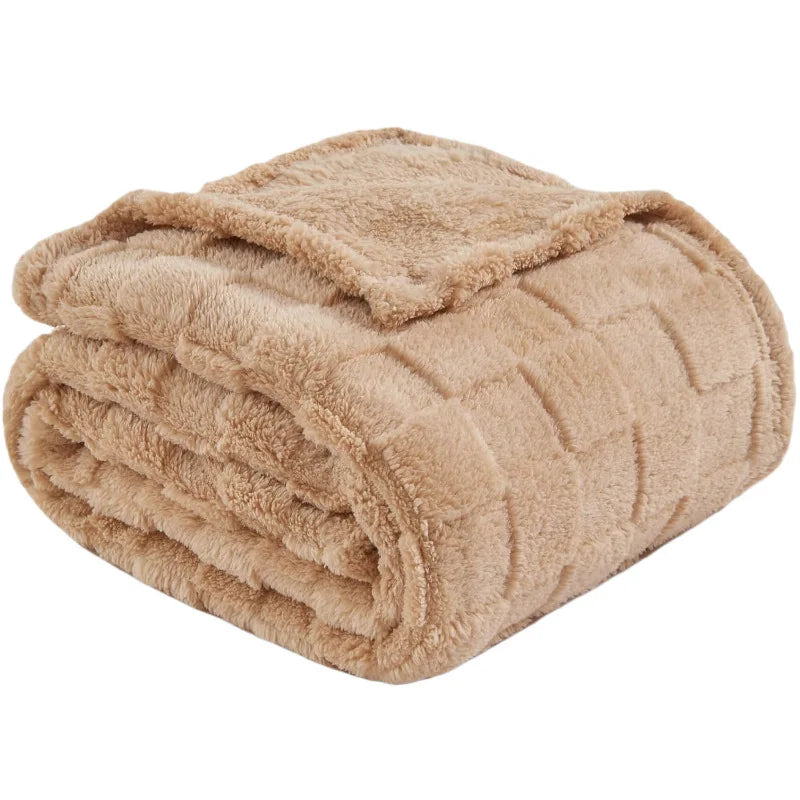 Fluffy Warm Blanket for Sofa Chair by Afralia™ - Cozy Outdoor Camping Picnic Travel