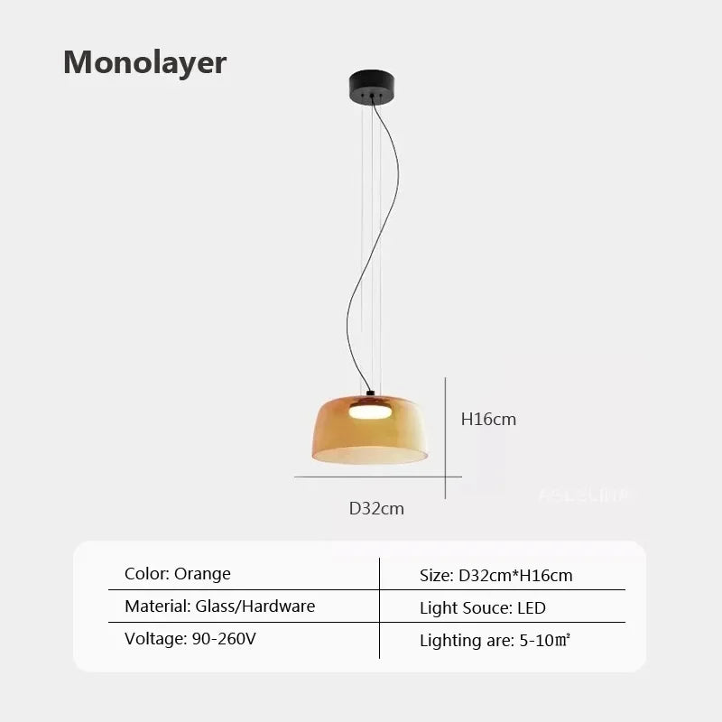 Afralia™ Nordic Glass LED Pendant Lights for Home Decor and Lighting