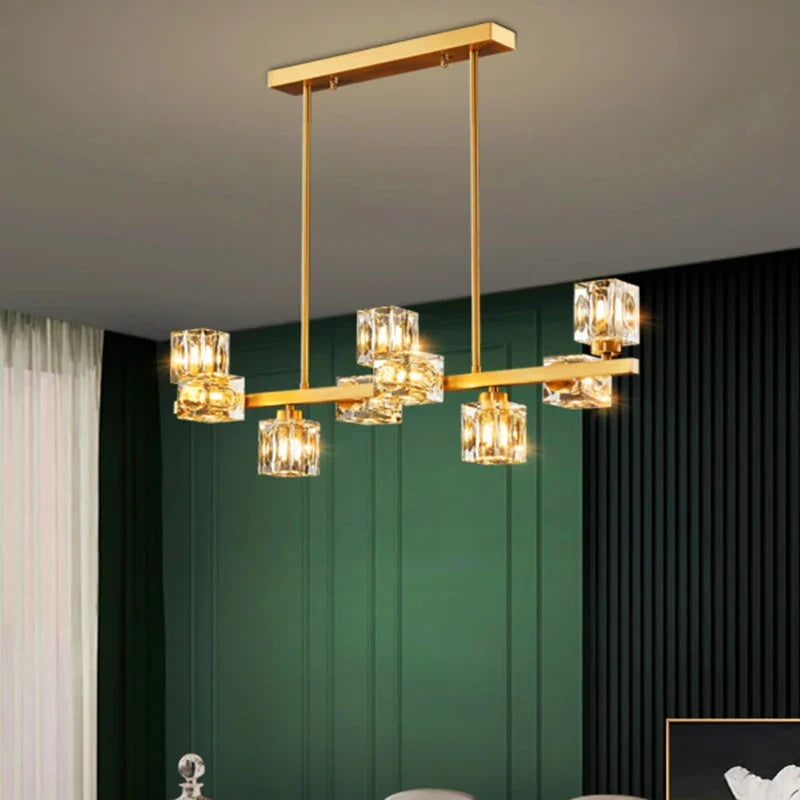 Afralia™ Crystal Chandelier: Elegant Ceiling Light for Living & Dining Room, Luxury Pendant Lamp