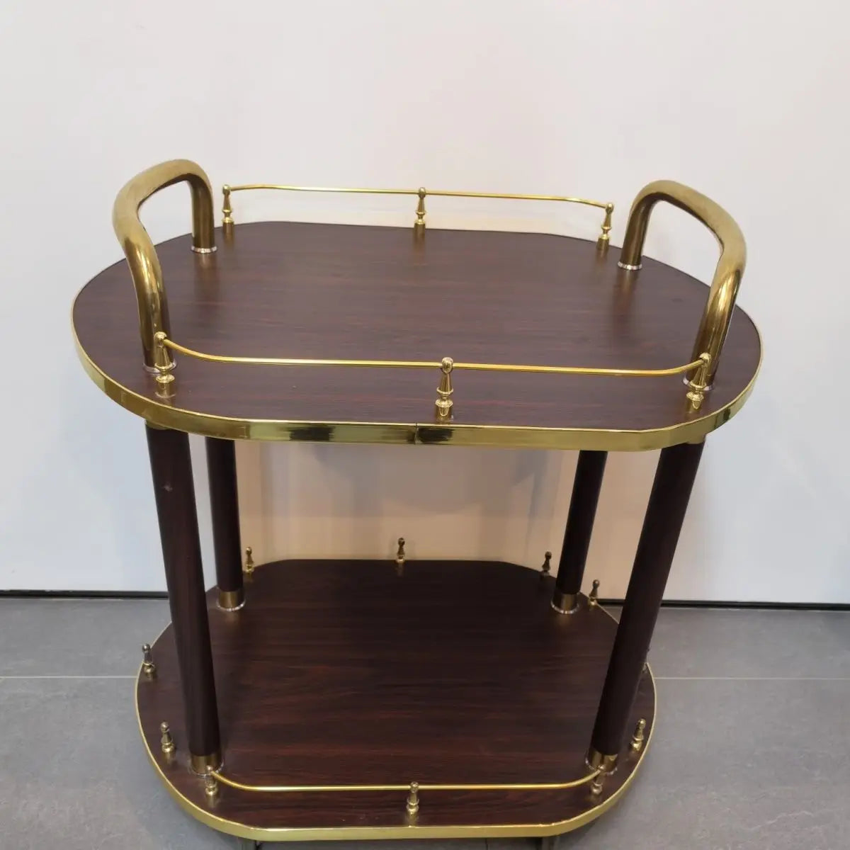 Afralia™ Small Cake Cart 71x47x22cm, French Tea & Liquor Trolley