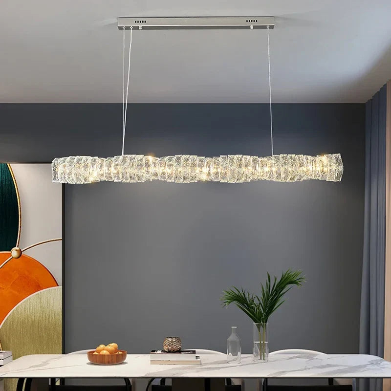 Afralia™ Luxury Crystal LED Chandelier for Dining & Kitchen Lighting