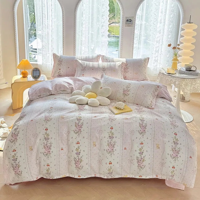 Afralia™ Cotton Printed Bedding Set for Sweet Cozy Sleep