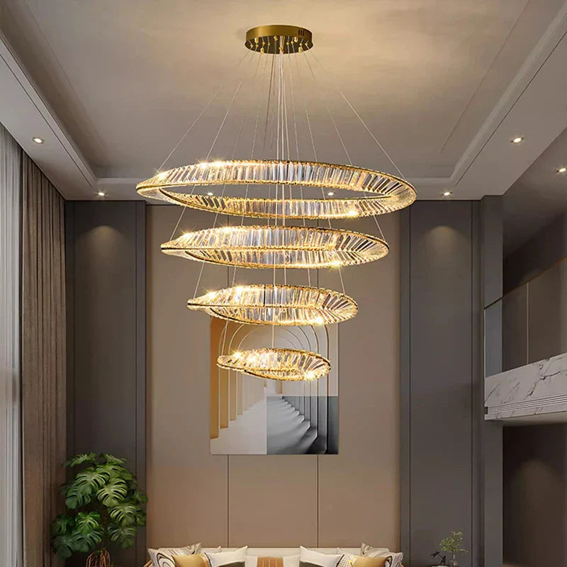 Afralia™ Crystal Chandelier: Luxury Pendant Lamp for Living Room and Bedroom