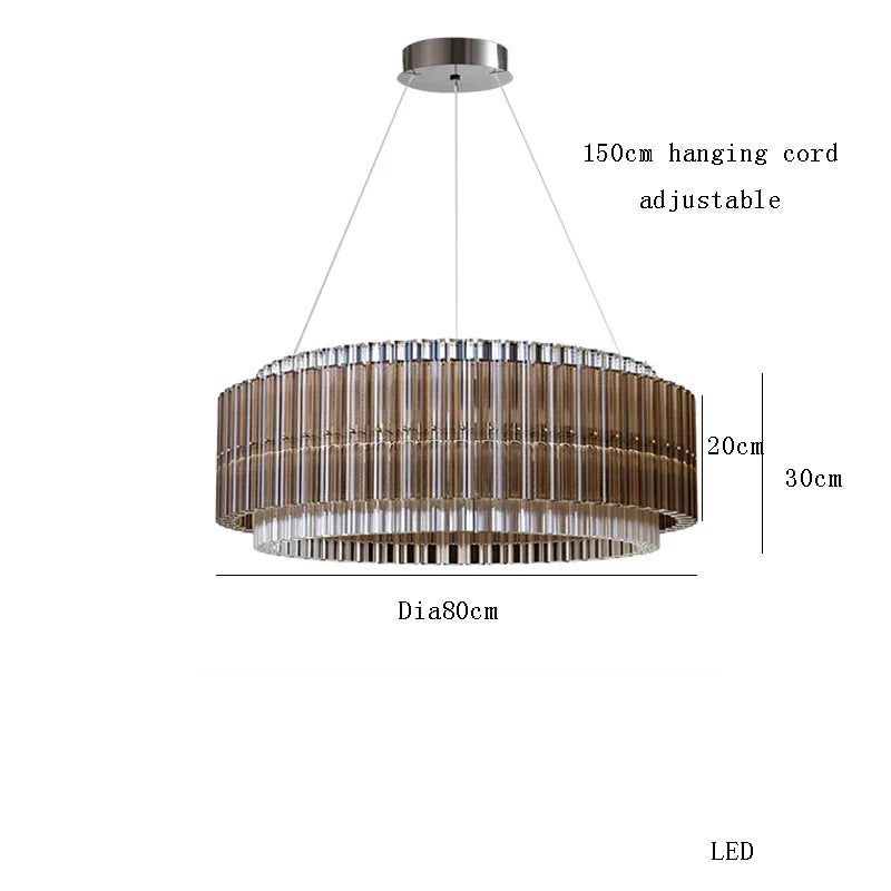 Afralia™ Postmodern Brown Glass Chandelier Lighting - 2025 New Design