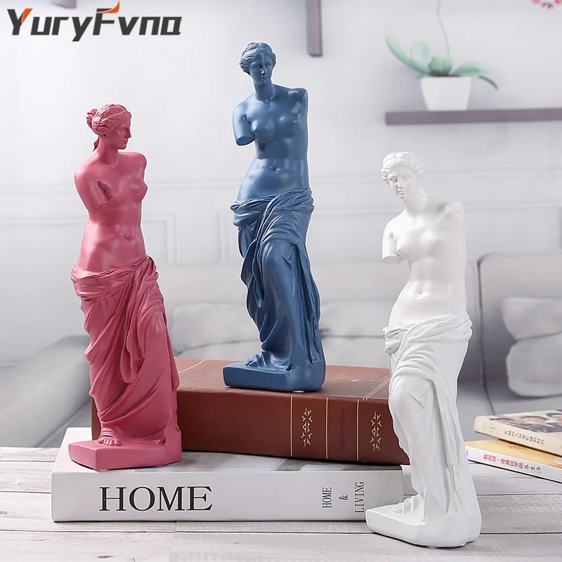 Afralia™ Venus de Milo Greek Figurine Sculpture Office Desk Decoration