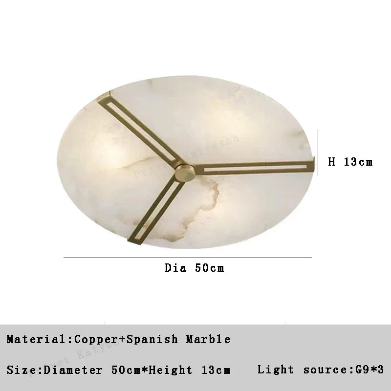 Afralia™ Marble Ceiling Chandelier Modern White Designer Lustre Living Room