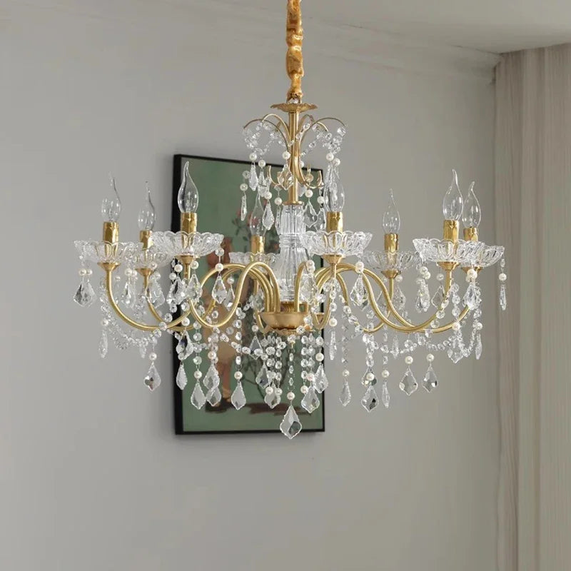 Afralia™ Crystal Chandeliers Light for Living Room and Dining Room