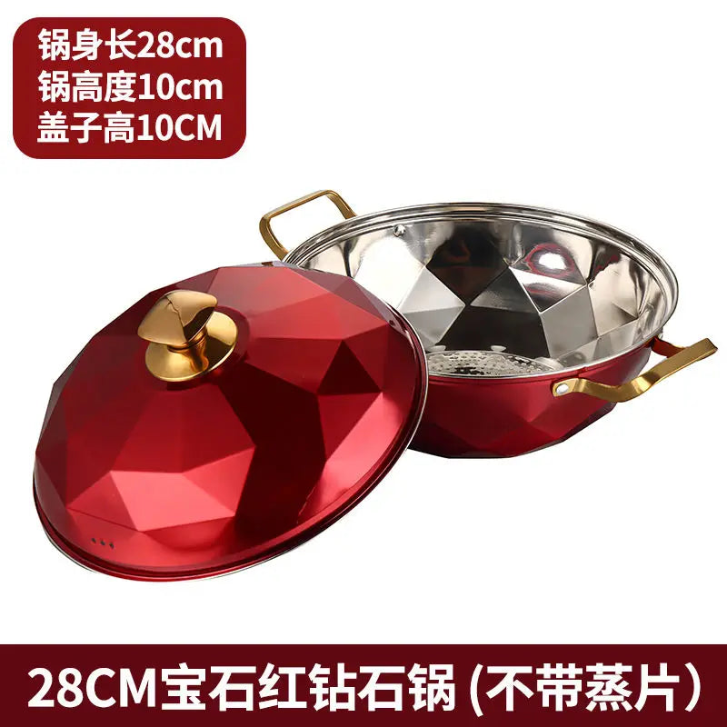Afralia™ Stainless Steel Double Layer Steam Pot for Induction Cooker - Kitchen Essential