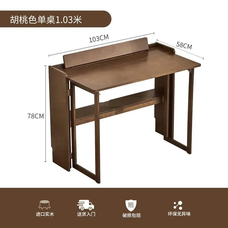 Afralia™ Foldable Computer Desk for Home Office Small Space Study - 80/100/120cm