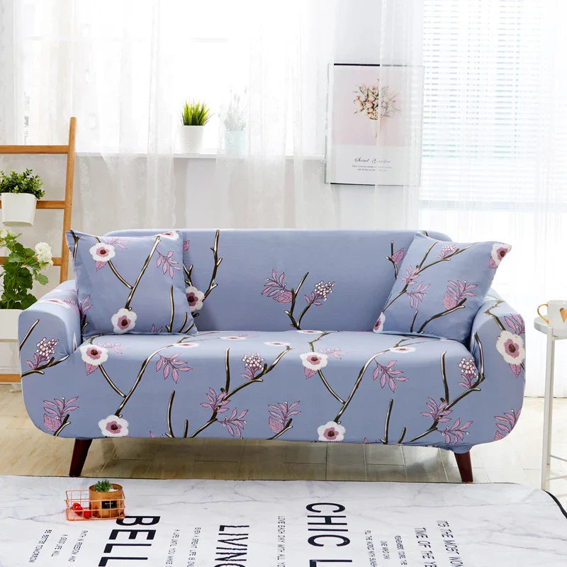 Afralia™ Printed Stretch Sofa Cover Slipcover for 3 Seater Couch Home Protector