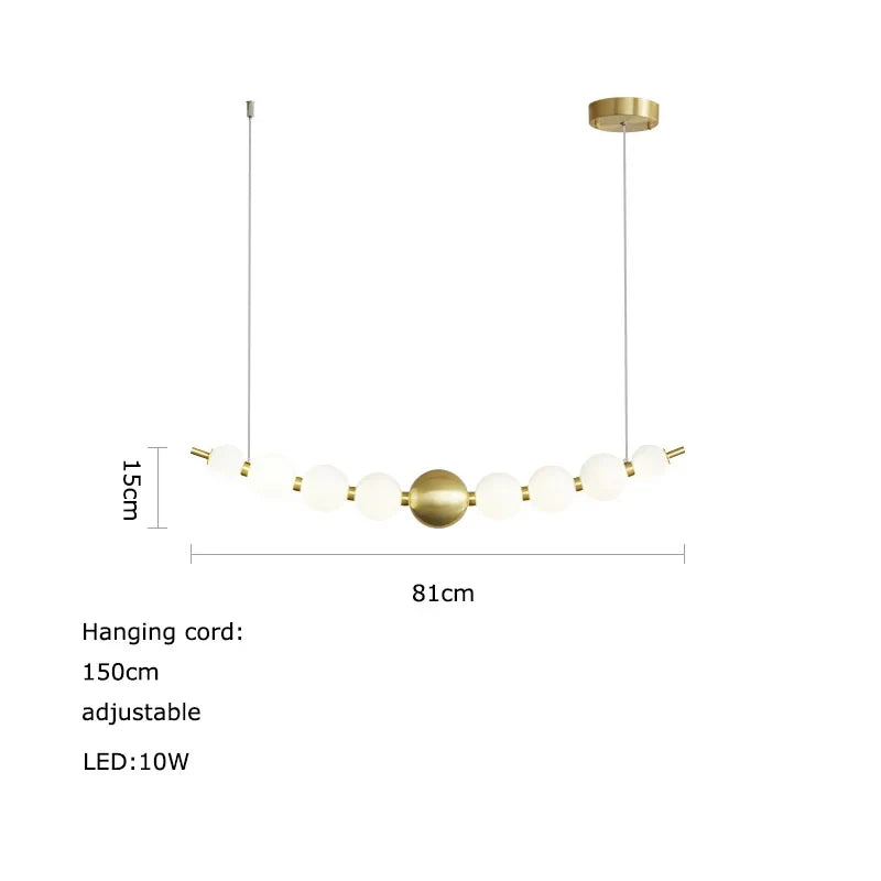 Afralia™ Love Gold Chrome Chandelier LED Suspension Lighting for Dinning Room