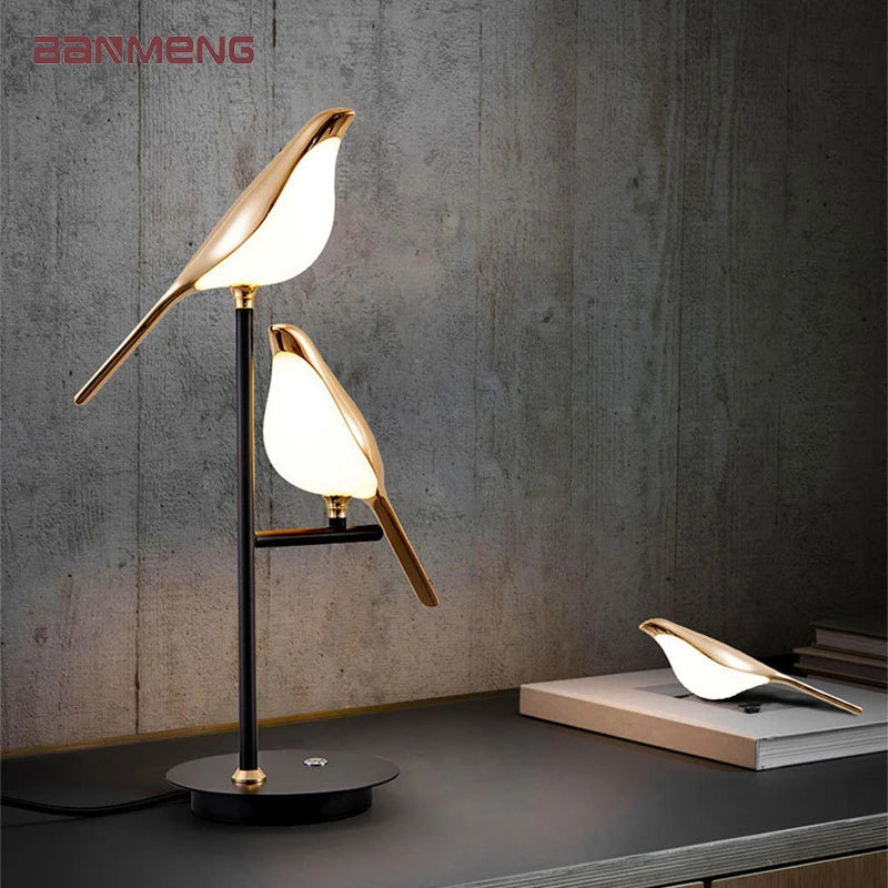 Afralia™ Magpie LED Desk Lamp Modern Indoor Lighting for Home Decor