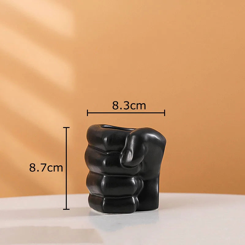 Afralia™ Ceramic Fist Vase for Stylish Room Decor & Flower Arrangement