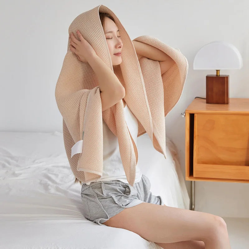 Afralia™ Cotton Honeycomb Towel Blanket for Single Double - Breathable Cozy Sofa Cover