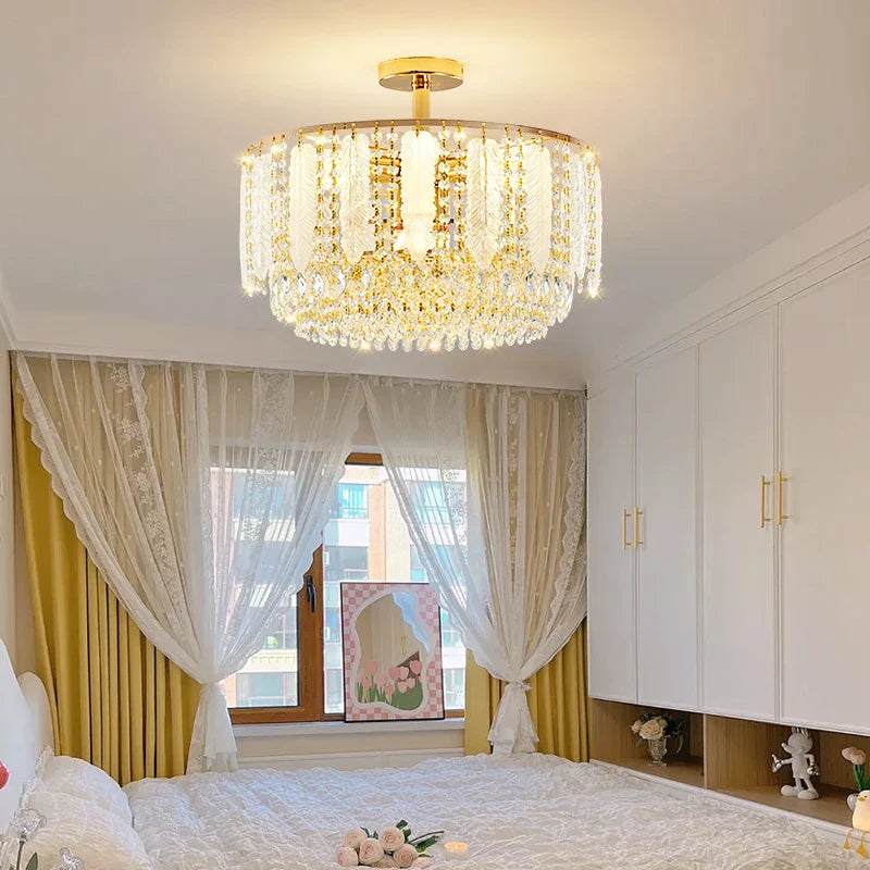 Afralia™ Crystal Chandelier Light for Elegant Home Decor