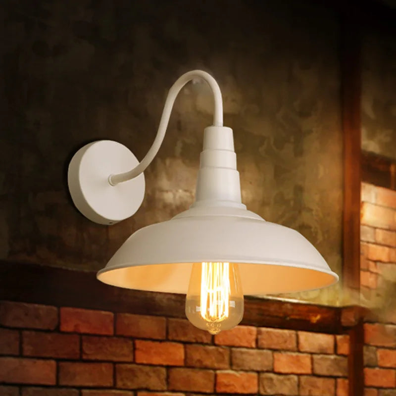 Afralia™ Vintage Industrial Wall Lamp for Bedroom Corridor Balcony - Iron Creative Design