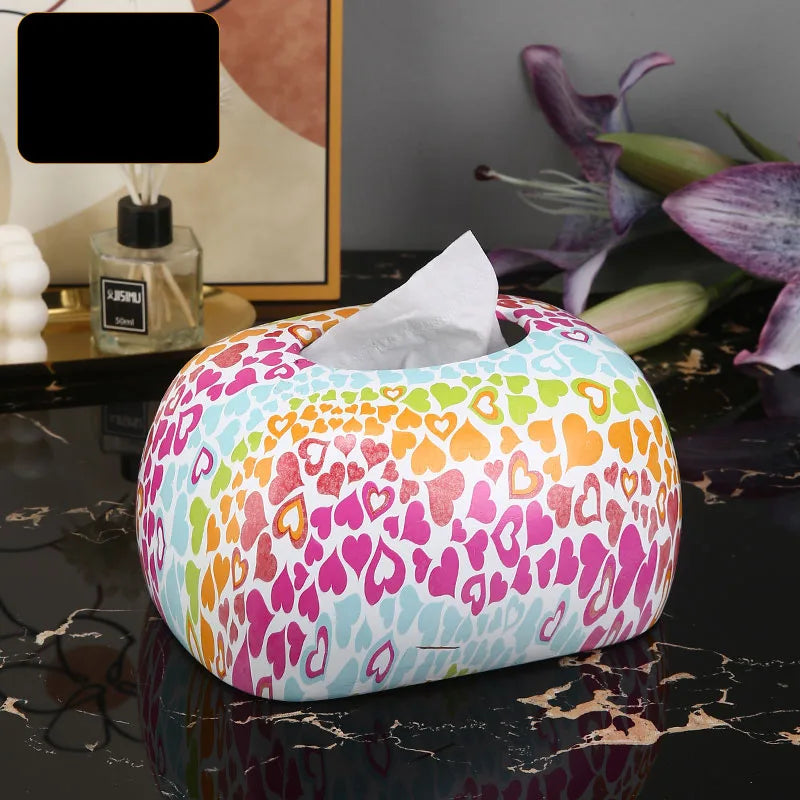 Blue and White Porcelain Tissue Box by Afralia™: Ceramic Desk Decor & Paper Towel Case