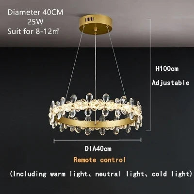Afralia™ Crystal LED Chandelier for Luxury Lighting in Living Kitchen Room