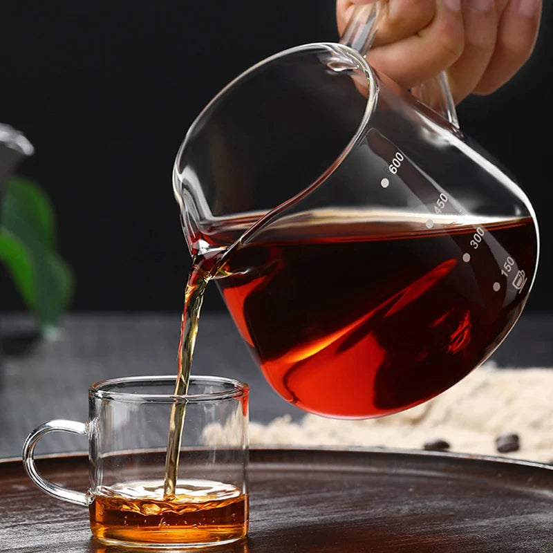 Afralia™ Glass Coffee Pot Server 400/600ML - Reusable Coffee Carafe & Kettle