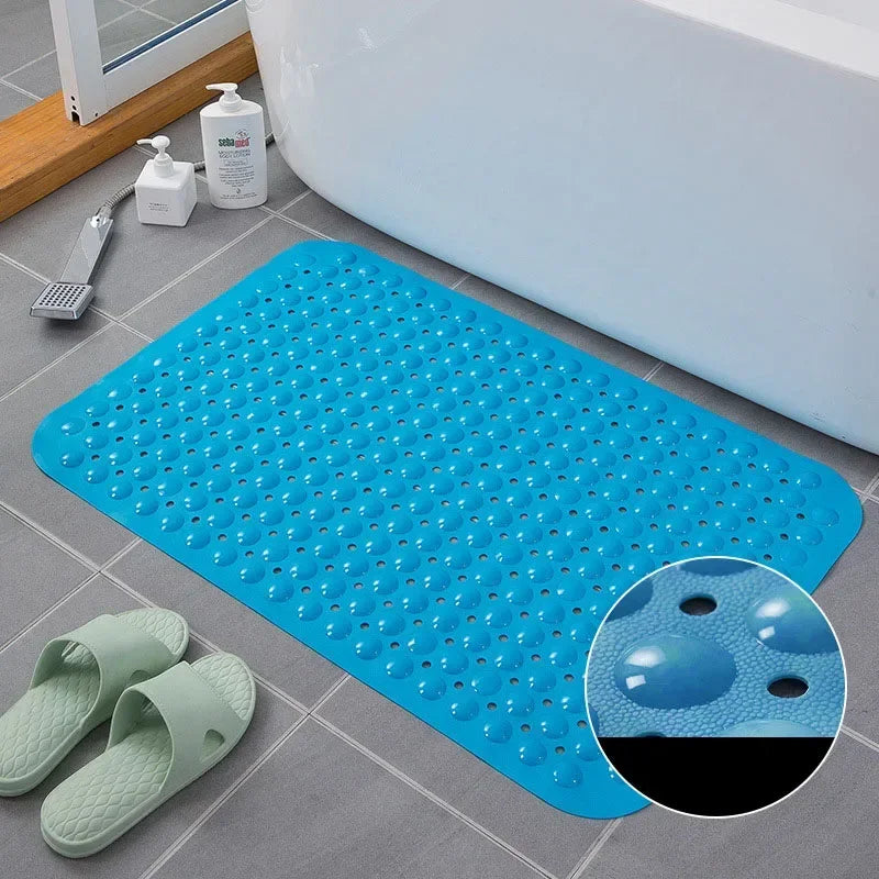 Afralia™ Non-Slip Bathtub Mat with Drain Hole and Suction Cups