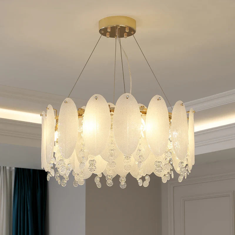 Afralia™ Cream Wind LED Chandelier for Master Bedroom, Living Room & Children's Room