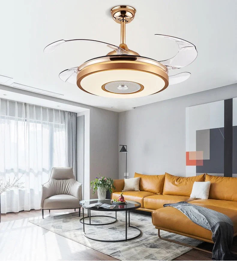 Afralia™ 42" LED Ceiling Fan with Remote, 6 Speeds & Reversible Light