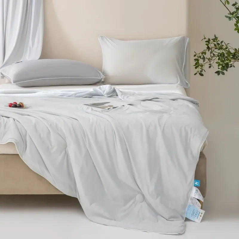 Afralia™ Cooling Quilt: Soft, Comfortable Queen Blanket for Summer Heat, Unique Cold Fiber Technology