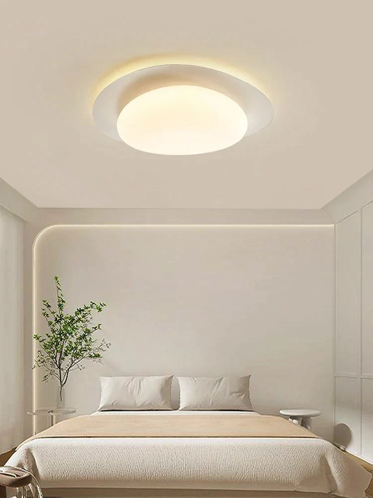 Afralia™ Cream Style Cobblestone Ceiling Light for Master Bedroom