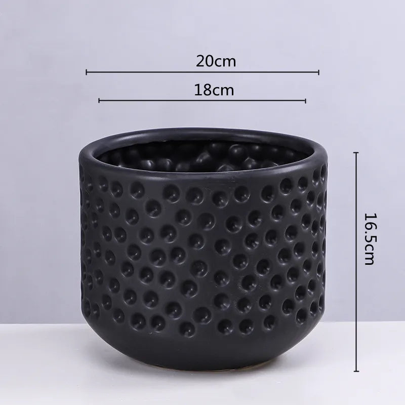 Afralia™ Gold Ceramic Flower Pot Succulent Vase Terrarium Plant Pots for Home Balcony Decor