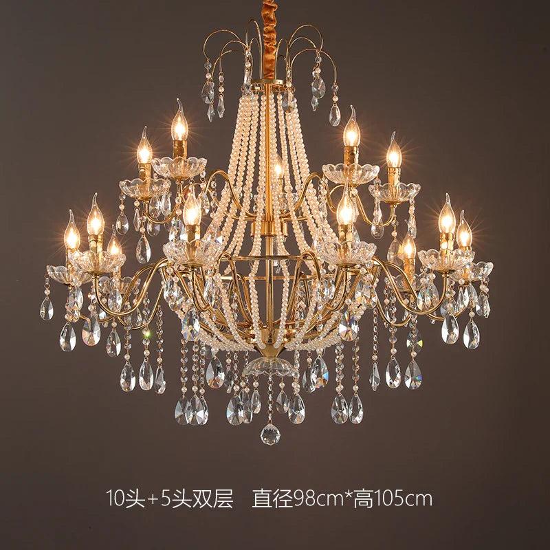 Afralia™ French Pearl Chandelier, Elegant Retro Design for Luxurious Living Spaces
