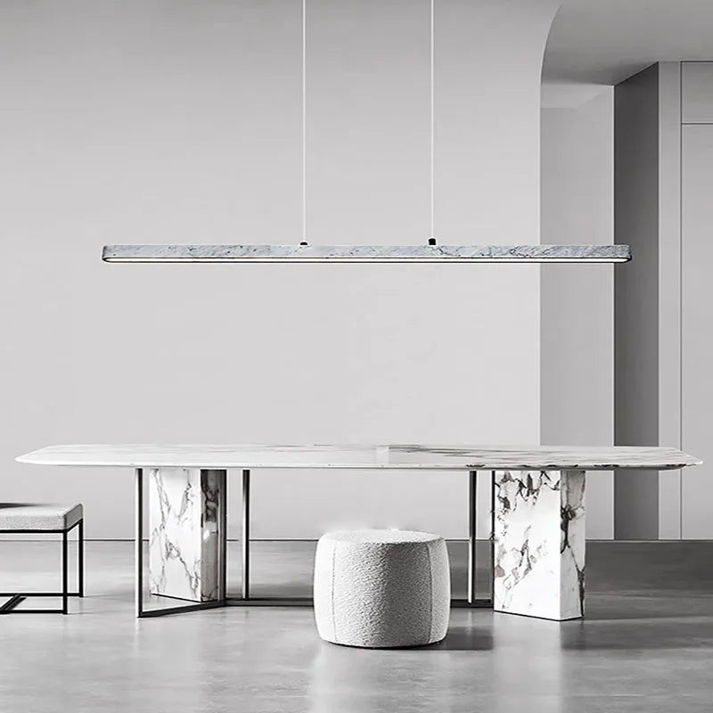 Afralia™ LED Natural Marble Hanging Chandelier for Dinning Room