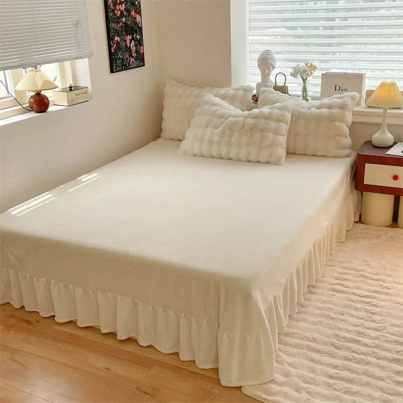 Afralia™ Plush Faux Rabbit Fur Bedding Set for Luxurious Comfort.