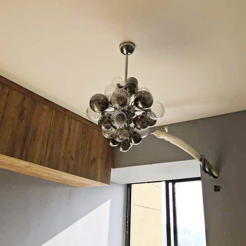 Afralia™ Bubble Glass Ceiling Chandelier Pendant for Living Room Bedroom