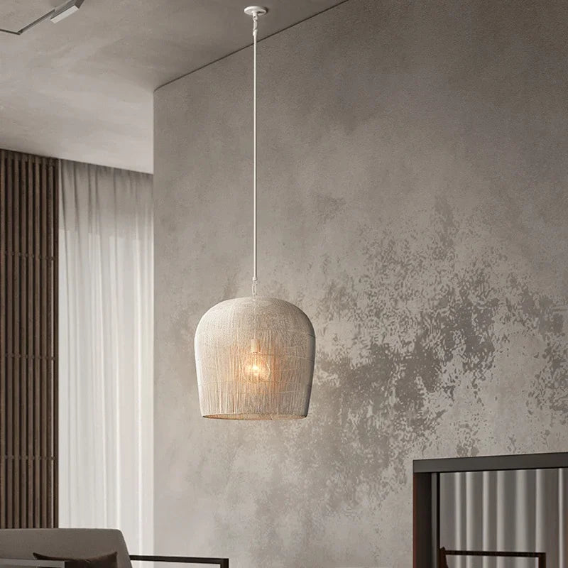 Afralia™ Rattan LED Pendant Chandelier for Dining Room, Bedroom, and Bar