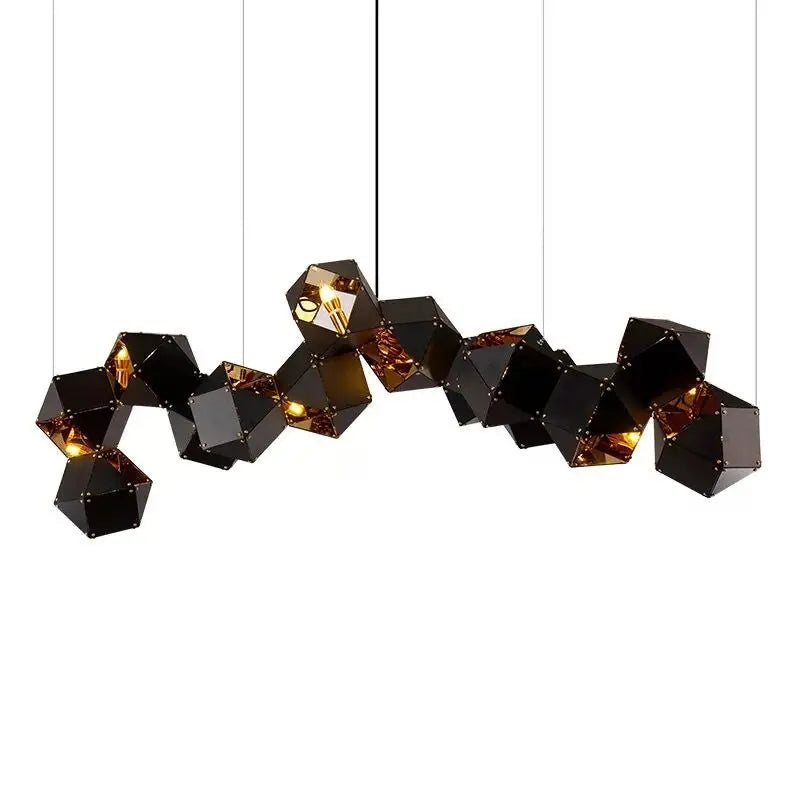 Afralia™ Cube LED Pendant Light: Art Deco Hanging Lamp for All-Match Style