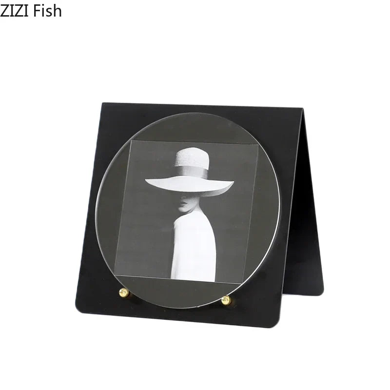 Afralia™ Metal Acrylic Square Photo Frame - Modern Home Decor & Gift