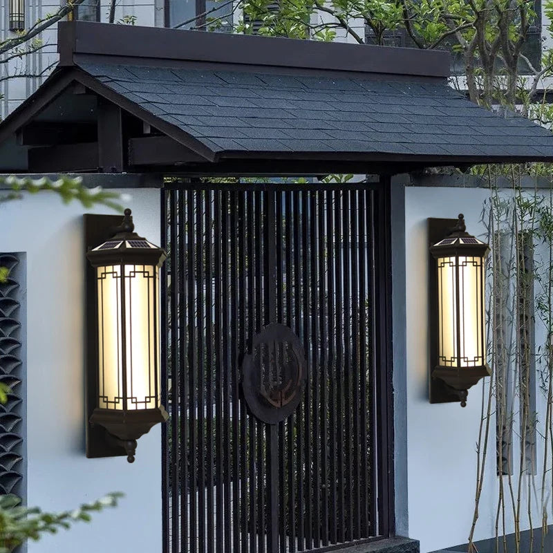 Afralia™ Solar Wall Lamp Outdoor Sconce Lights LED Waterproof IP65 Home Courtyard