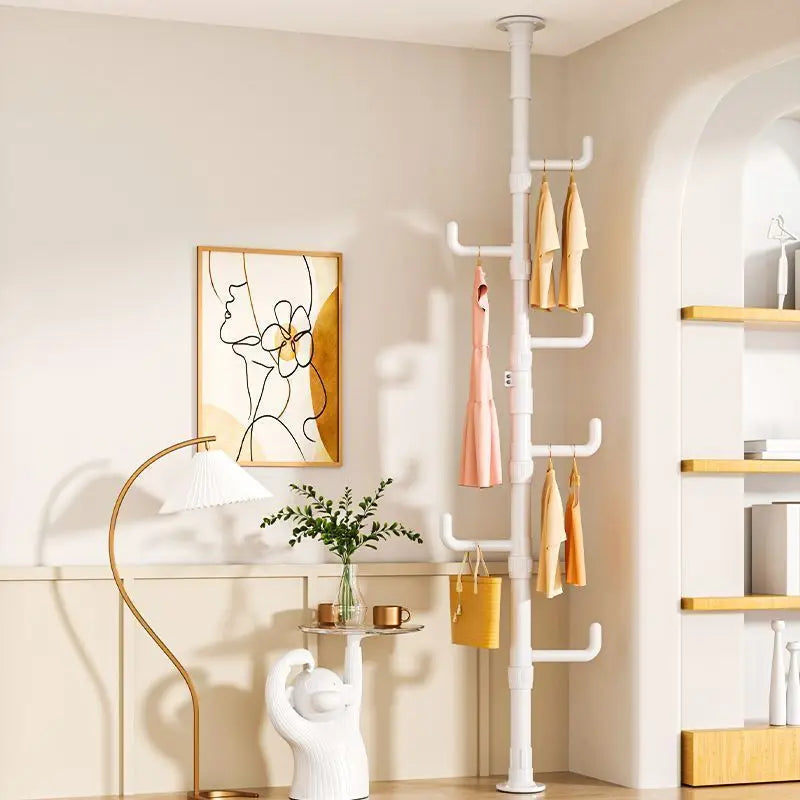Afralia™ Clothing Storage Hanging Rail Coat Rack for Bedroom and Living Room