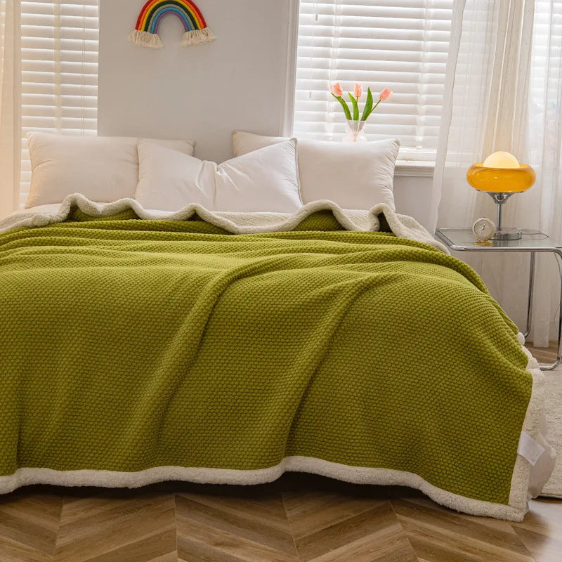 Afralia™ High-Density Plush Double-Layer Blanket - Multi-Functional and Cozy Warmth