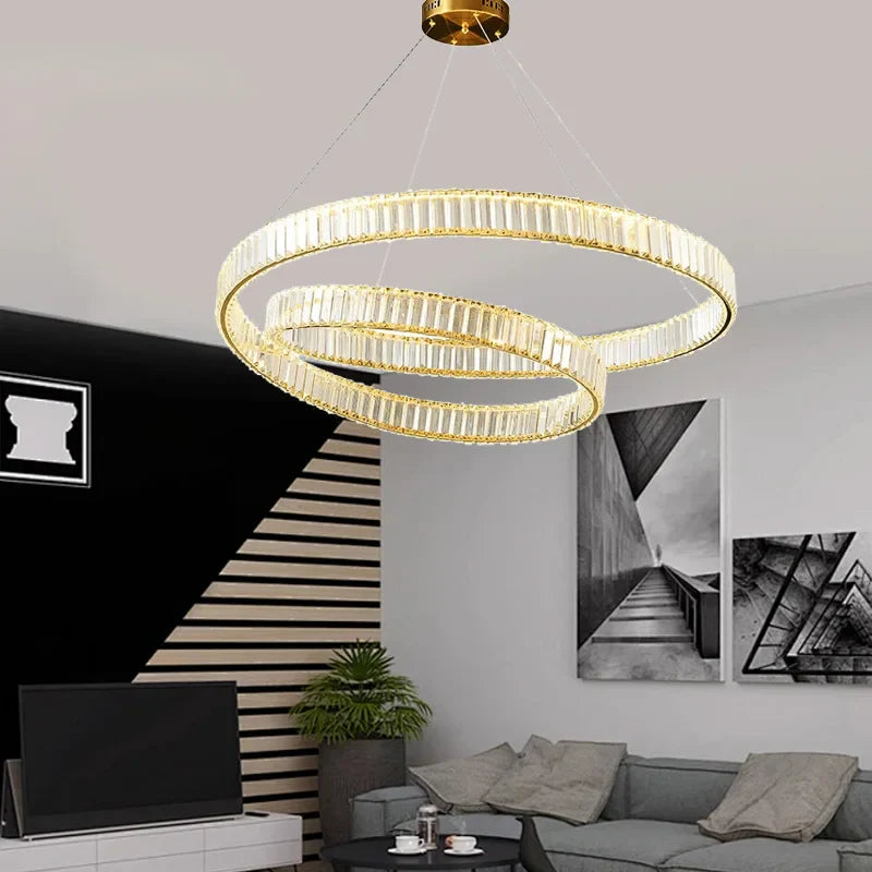 Afralia™ Crystal Pendant Lights: Modern LED Hanging Lamps for Stylish Home Decor