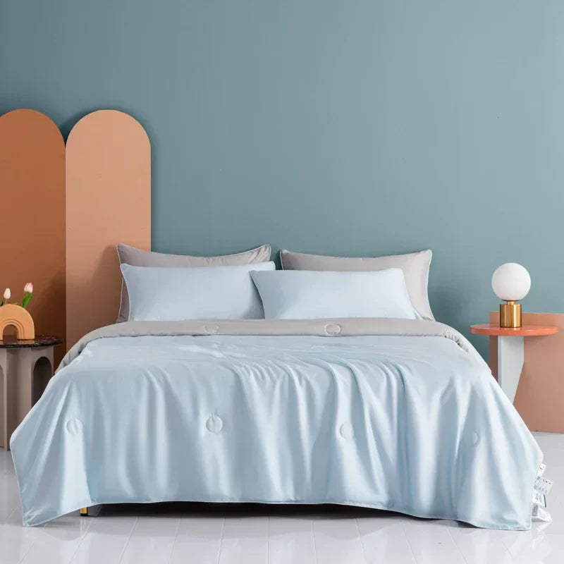 Afralia™ Cooling Comforter: Silky Soft Lightweight Quilt for Summer, Double-Sided Cold Fabric