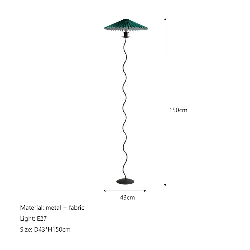 Afralia™ Pleated Fabric LED Floor Lamp for Nordic Minimalist Home Decor