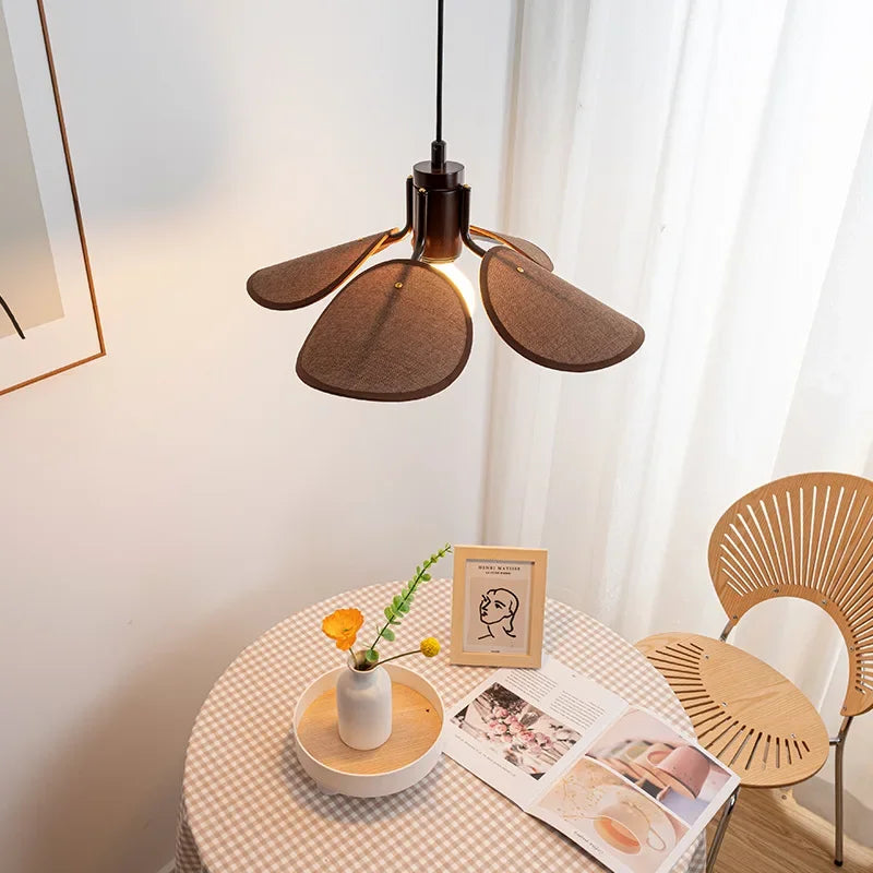 Afralia™ Petal Fabric LED Pendant Light for Dining Room Chandelier