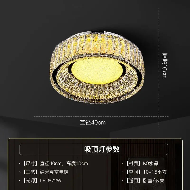 Afralia™ Crystal Ceiling Light: Modern Luxury for Living Room, Bedroom, Kitchen & Dining Room