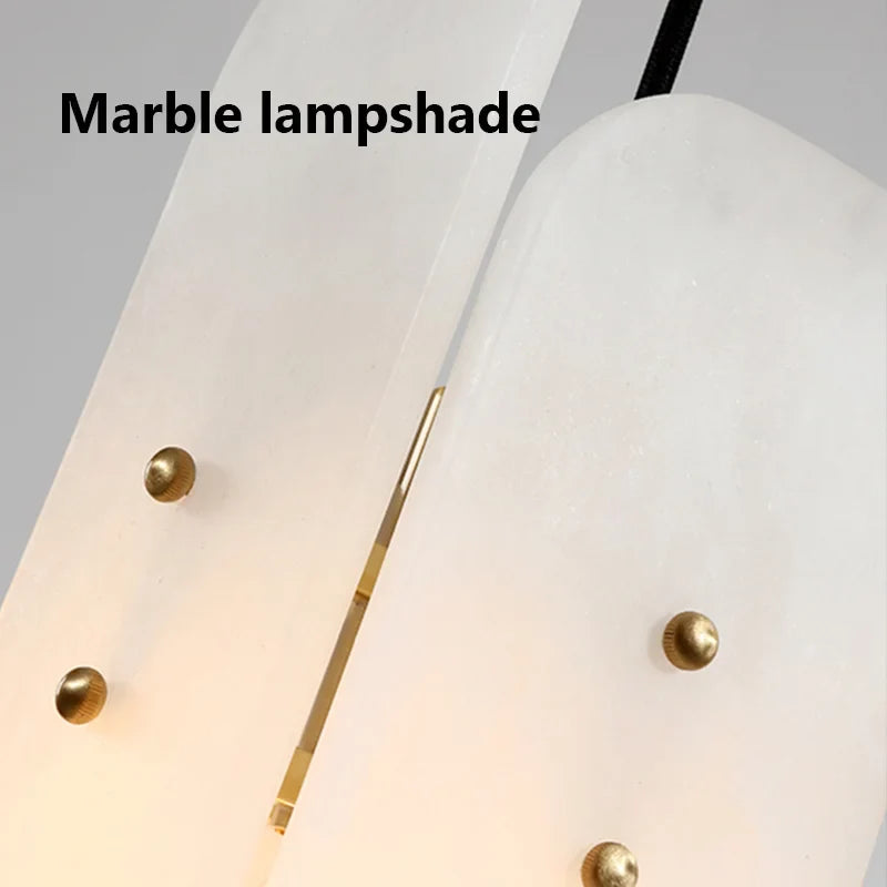 Afralia™ Marble Stone Pendant Light: Modern Luxury LED Chandelier for Living Room and Bedroom