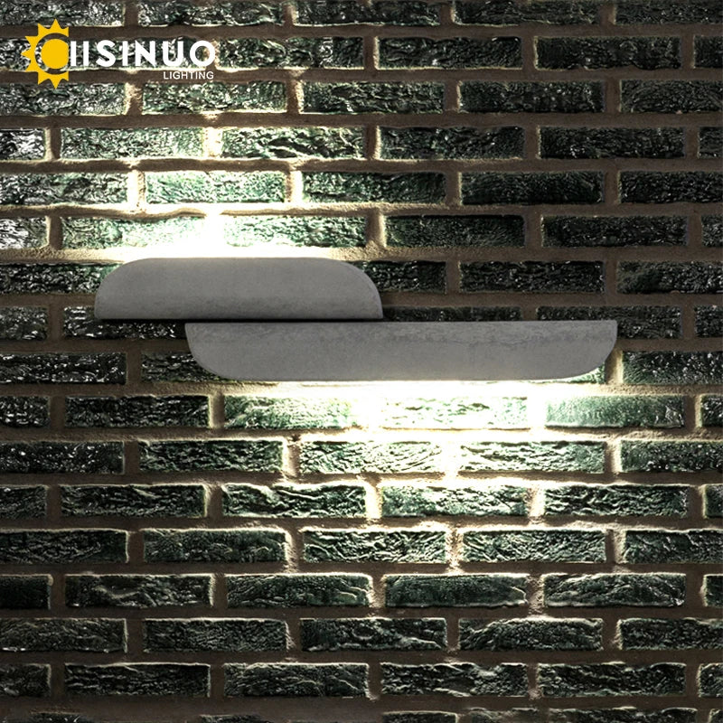 Afralia™ Outdoor LED Wall Sconce in White Aluminum for Porch Entryway