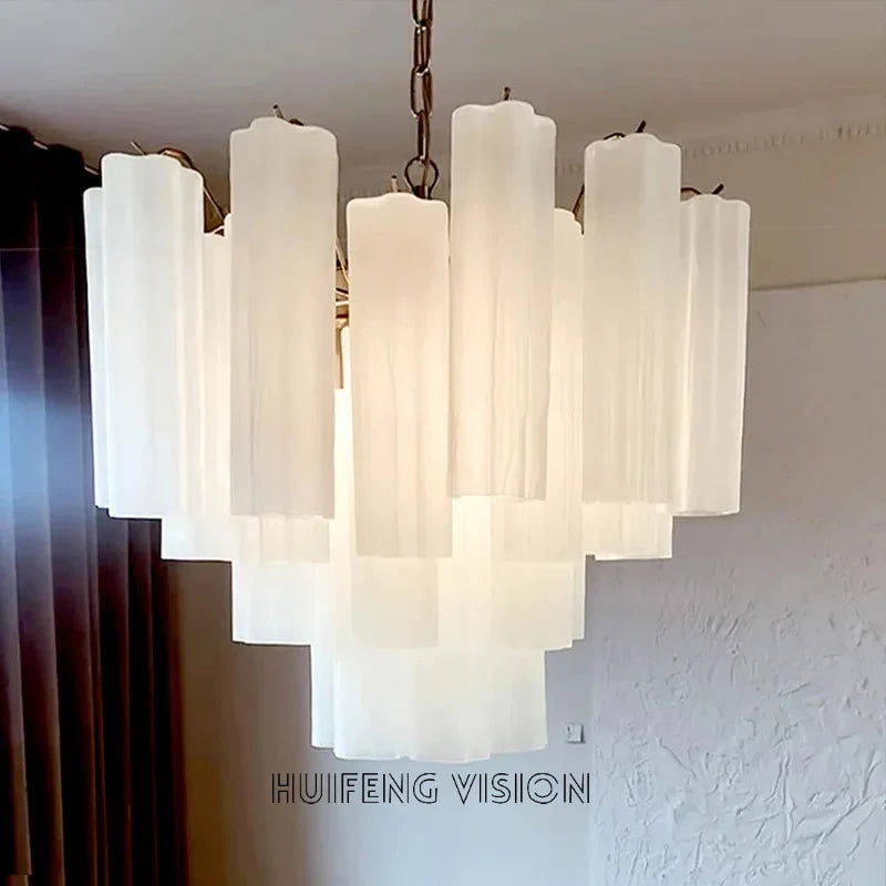 Afralia™ Glass Pendant Chandelier for Modern Living Room and Bar Ceiling